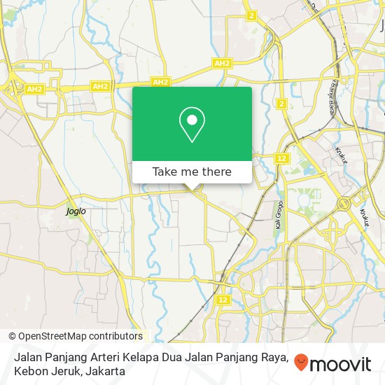 Jalan Panjang Arteri Kelapa Dua Jalan Panjang Raya, Kebon Jeruk map