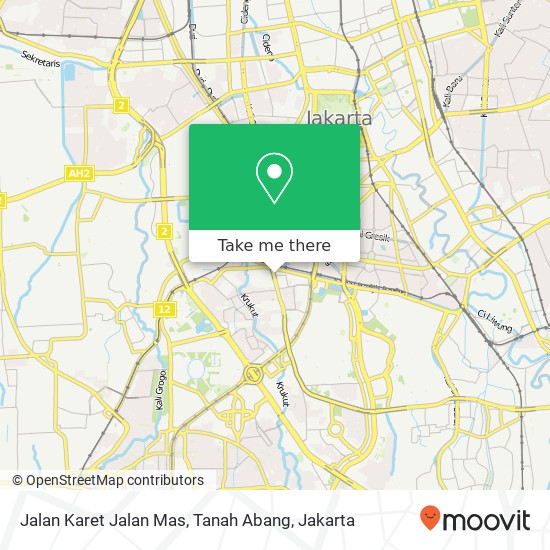 Jalan Karet Jalan Mas, Tanah Abang map