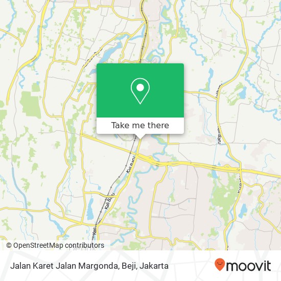 Jalan Karet Jalan Margonda, Beji map