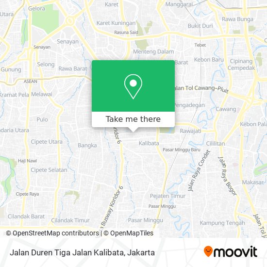 Jalan Duren Tiga Jalan Kalibata map