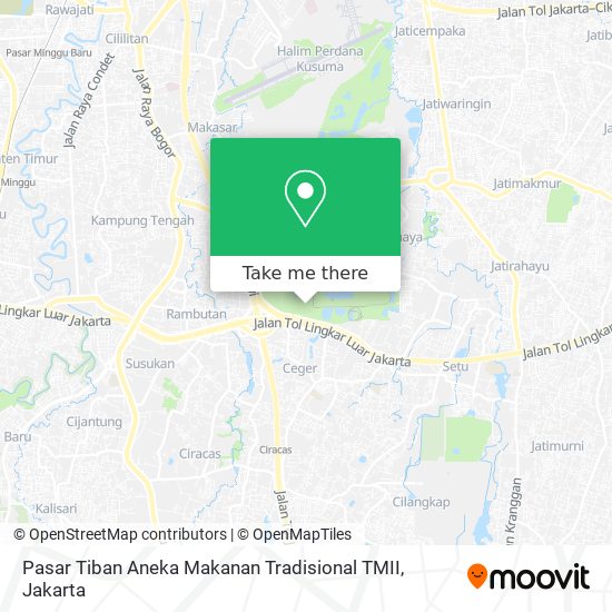 Pasar Tiban Aneka Makanan Tradisional TMII map