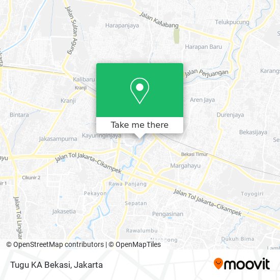 Tugu KA Bekasi map