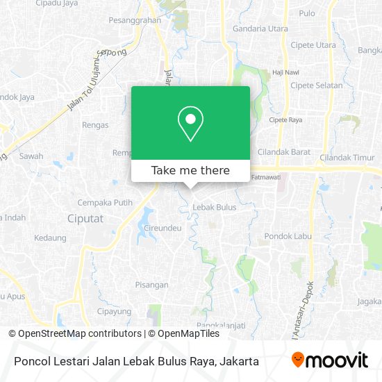 Poncol Lestari Jalan Lebak Bulus Raya map