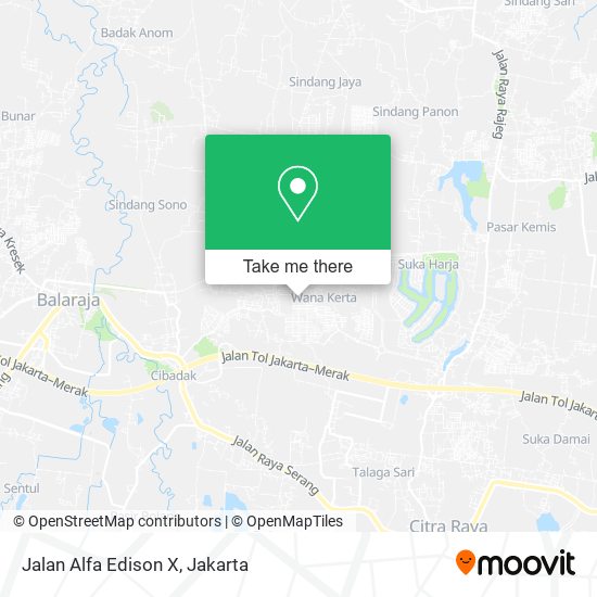 Jalan Alfa Edison X, Sindang Jaya map