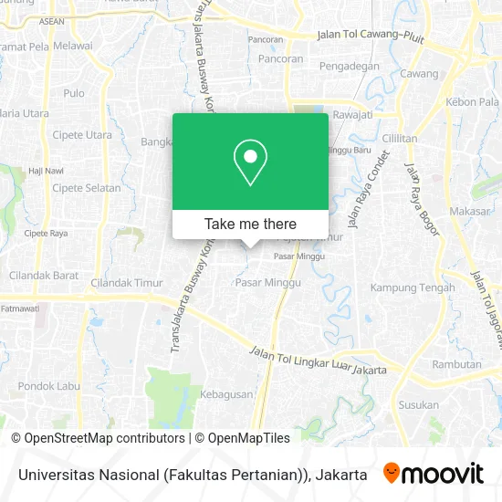 Universitas Nasional (Fakultas Pertanian)) map