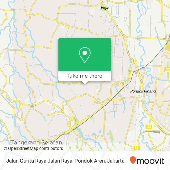 Jalan Gurita Raya Jalan Raya, Pondok Aren map