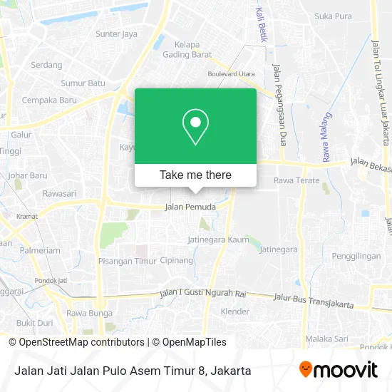 Jalan Jati Jalan Pulo Asem Timur 8 map