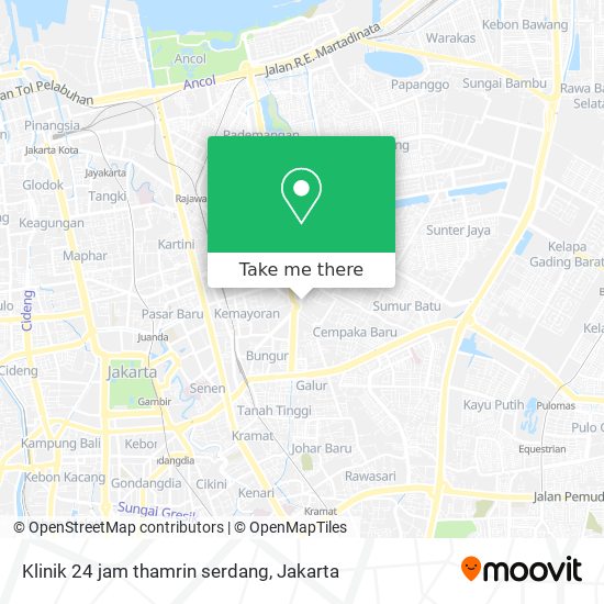 Klinik 24 jam thamrin serdang map