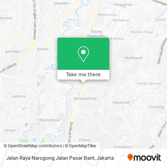 Jalan Raya Narogong Jalan Pasar Bant map