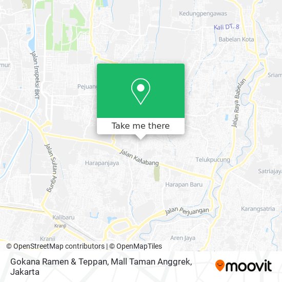 Gokana Ramen & Teppan, Mall Taman Anggrek map