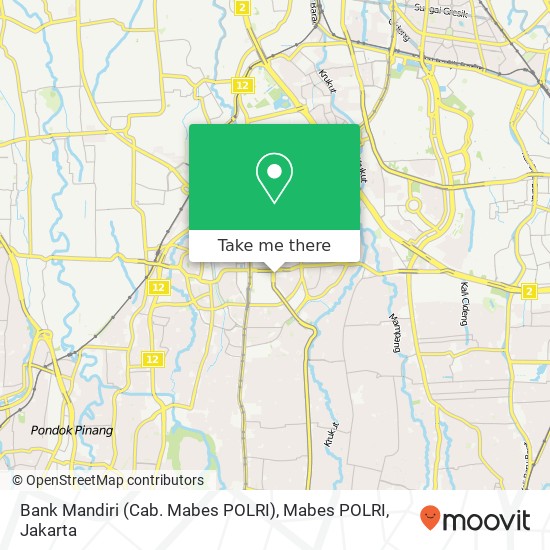 Bank Mandiri (Cab. Mabes POLRI), Mabes POLRI map