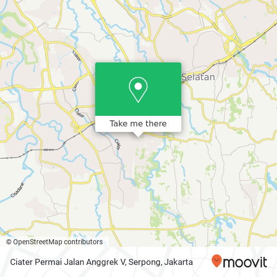 Ciater Permai Jalan Anggrek V, Serpong map