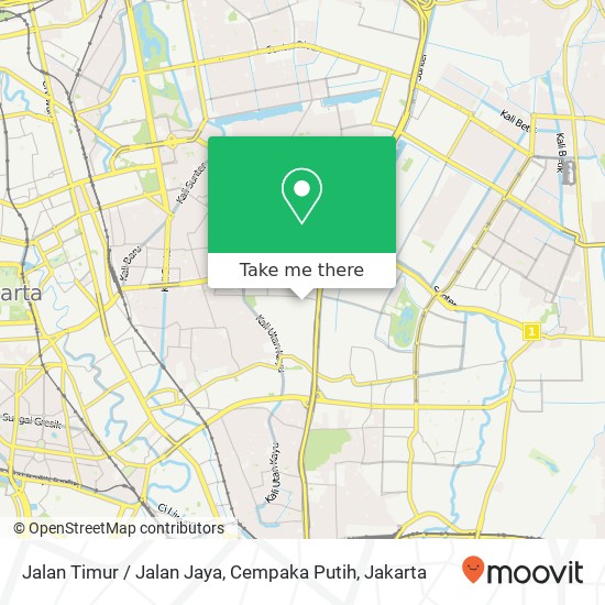 Jalan Timur / Jalan Jaya, Cempaka Putih map