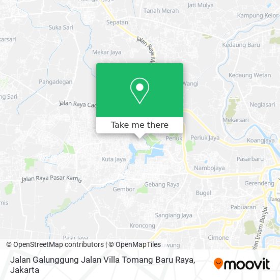 Jalan Galunggung Jalan Villa Tomang Baru Raya map