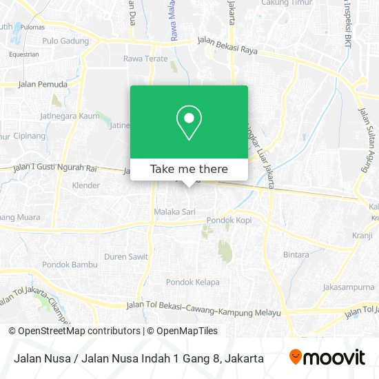 Jalan Nusa / Jalan Nusa Indah 1 Gang 8 map