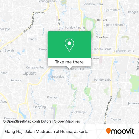 Gang Haji Jalan Madrasah al Husna map