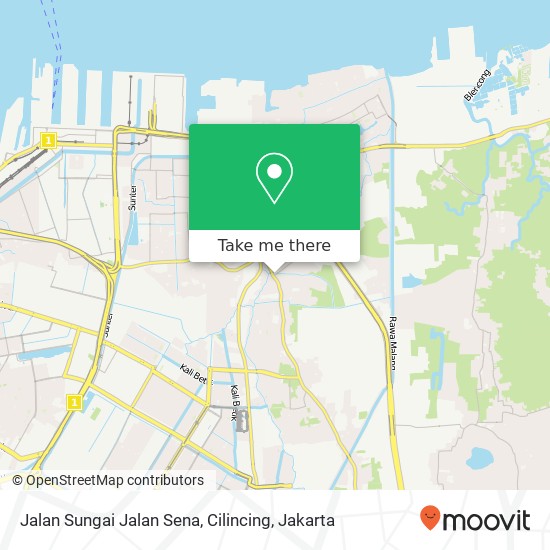 Jalan Sungai Jalan Sena, Cilincing map