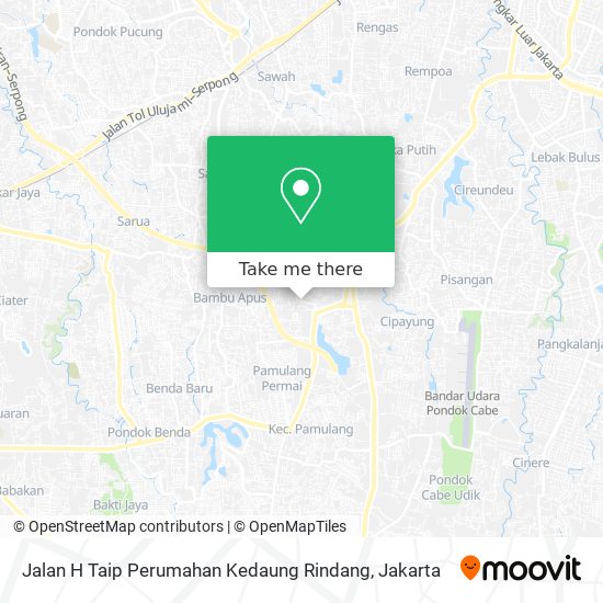 Jalan H Taip Perumahan Kedaung Rindang map