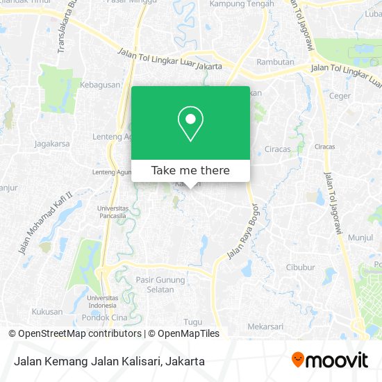 Jalan Kemang Jalan Kalisari map