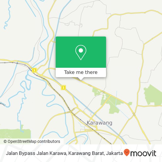 Jalan Bypass Jalan Karawa, Karawang Barat map