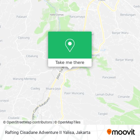 Rafting Cisadane Adventure II Yalisa map