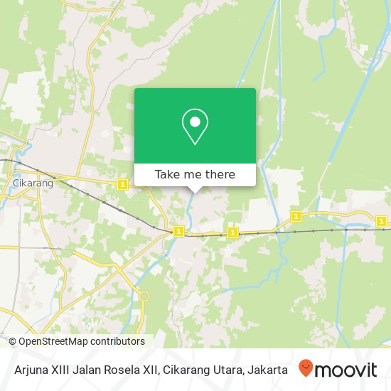 Arjuna XIII Jalan Rosela XII, Cikarang Utara map