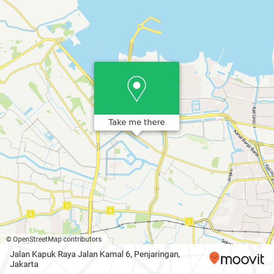 Jalan Kapuk Raya Jalan Kamal 6, Penjaringan map