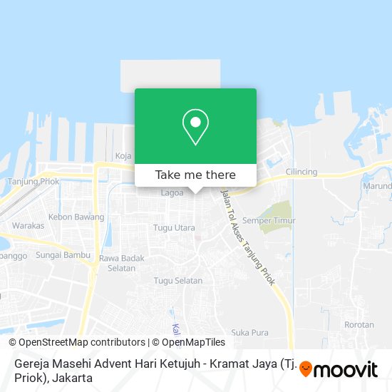 Gereja Masehi Advent Hari Ketujuh - Kramat Jaya (Tj. Priok) map