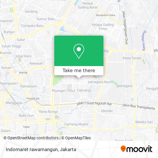 Indomaret rawamangun map