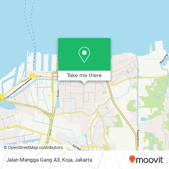 Jalan Mangga Gang A3, Koja map