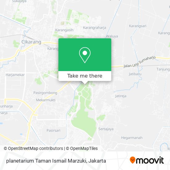 planetarium Taman Ismail Marzuki map