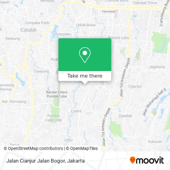 Jalan Cianjur Jalan Bogor map