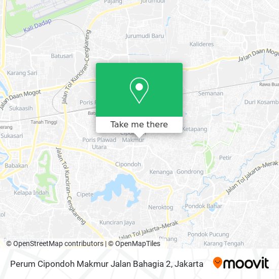 Perum Cipondoh Makmur Jalan Bahagia 2 map