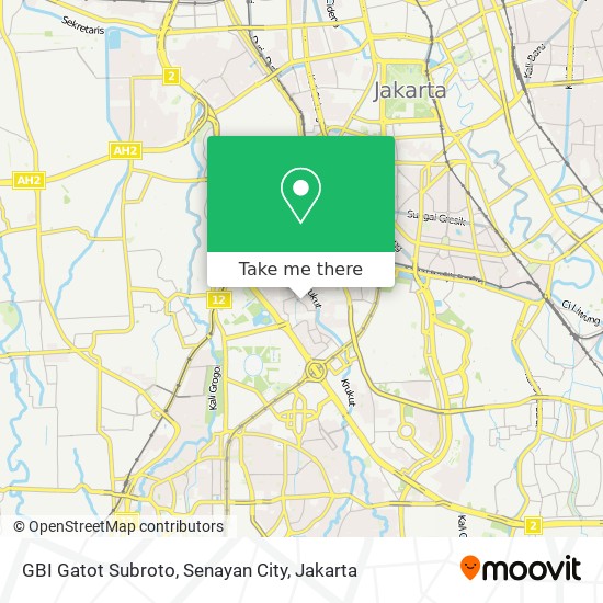 GBI Gatot Subroto, Senayan City map