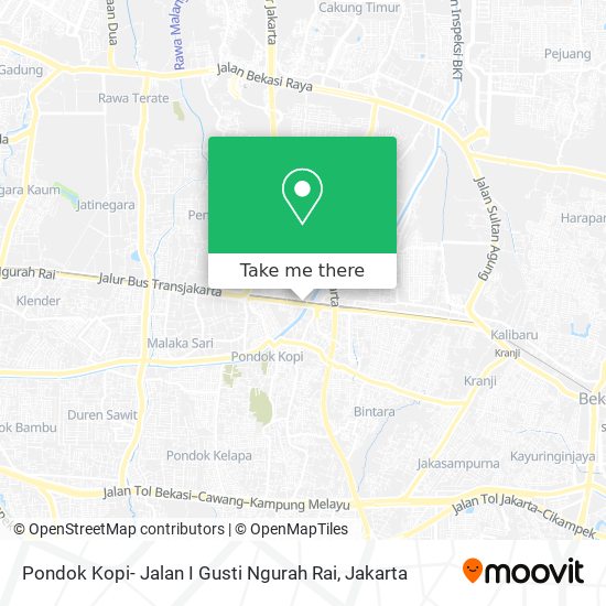 Pondok Kopi- Jalan I Gusti Ngurah Rai map