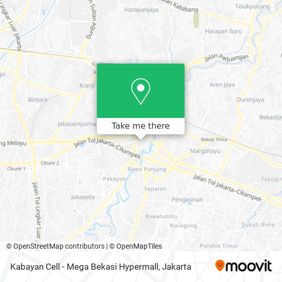 Kabayan Cell - Mega Bekasi Hypermall map