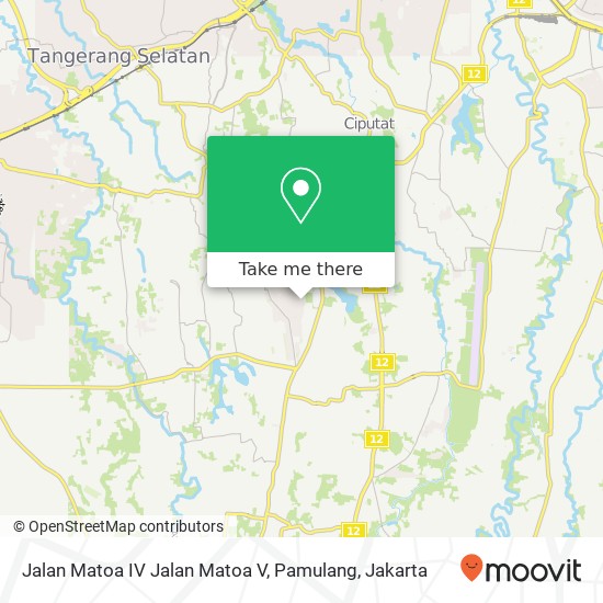 Jalan Matoa IV Jalan Matoa V, Pamulang map