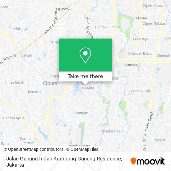 Jalan Gunung Indah Kampung Gunung Residence map