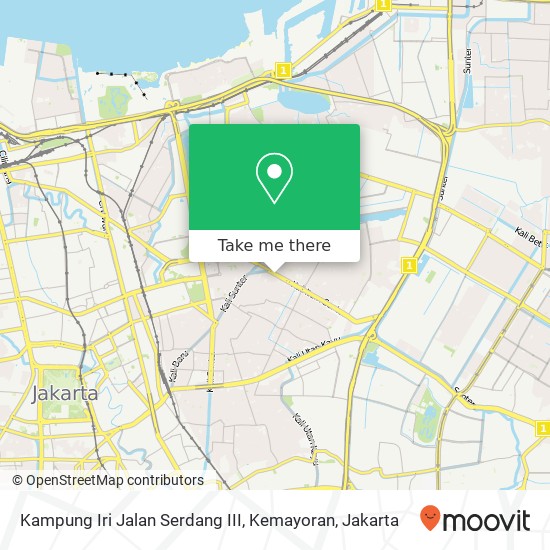 Kampung Iri Jalan Serdang III, Kemayoran map