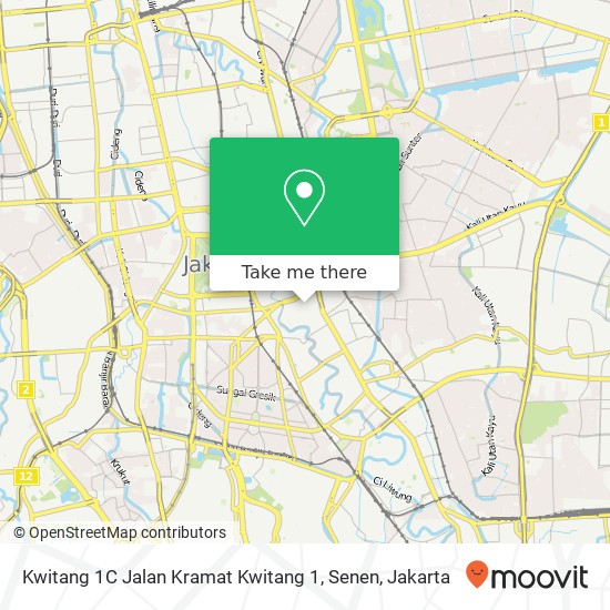 Kwitang 1C Jalan Kramat Kwitang 1, Senen map