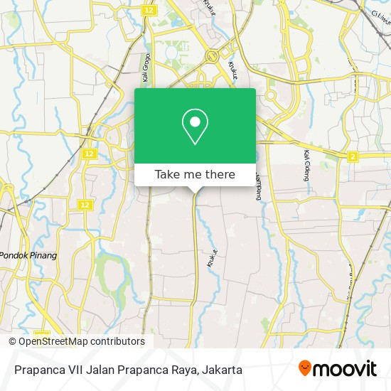 Prapanca VII Jalan Prapanca Raya map