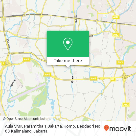 Aula SMK Paramitha 1 Jakarta, Komp. Depdagri No. 68 Kalimalang map