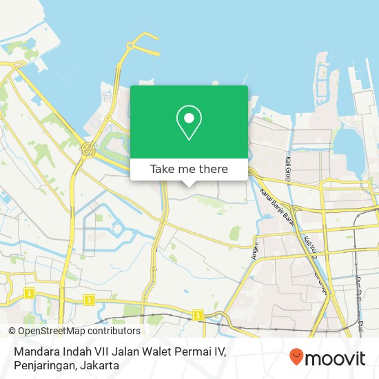 Mandara Indah VII Jalan Walet Permai IV, Penjaringan map