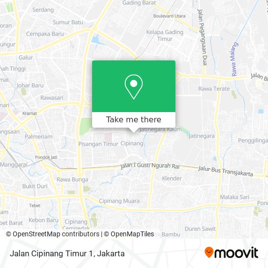 Jalan Cipinang Timur 1 map