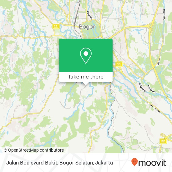 Jalan Boulevard Bukit, Bogor Selatan map