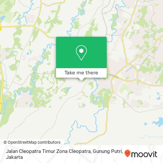 Jalan Cleopatra Timur Zona Cleopatra, Gunung Putri map