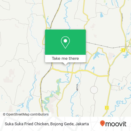 Suka Suka Fried Chicken, Bojong Gede map