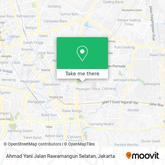 Ahmad Yani Jalan Rawamangun Selatan map