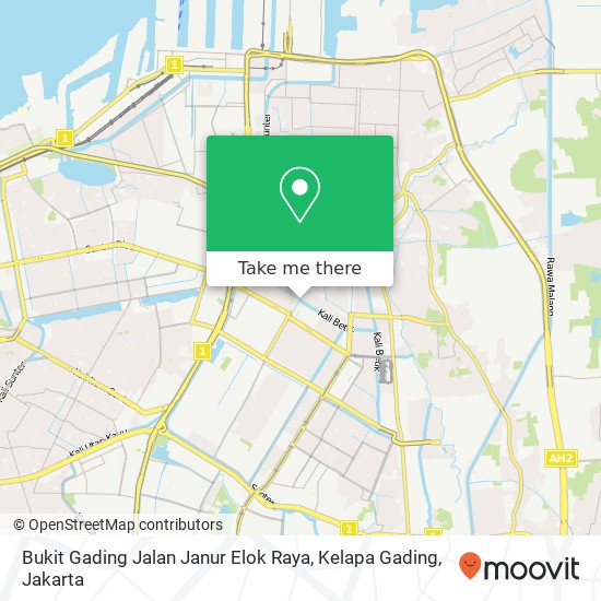 Bukit Gading Jalan Janur Elok Raya, Kelapa Gading map