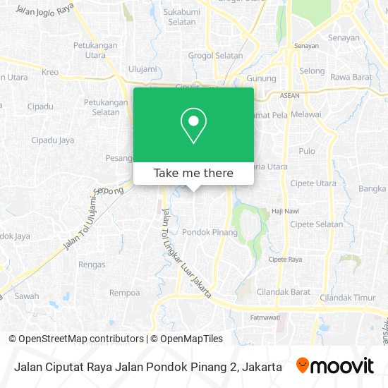 Jalan Ciputat Raya Jalan Pondok Pinang 2 map